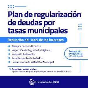 Plan especial para regularizar deudas por tasas municipales